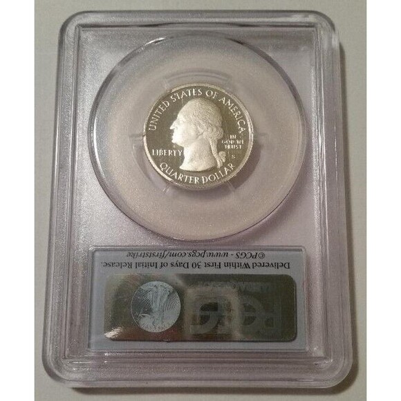 PCGS 2014 S Silver Great Sand Dunes NP Quarter Proof PR70 DCAM First Strike - Picture 2 of 2